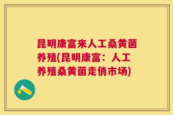 昆明康富来人工桑黄菌养殖(昆明康富:人工养殖桑黄菌走俏市场) 昆明康富来人工桑黄菌养殖(昆明康富:人工养殖桑黄菌走俏市场)