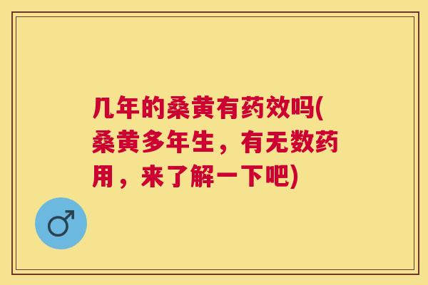 几年的桑黄有吗(桑黄多年生,有无数药用,来了解一下吧) 几年的桑黄有吗(桑黄多年生,有无数药用,来了解一下吧)