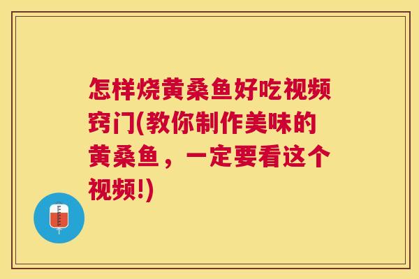 怎样烧黄桑鱼好吃视频窍门(教你制作美味的黄桑鱼,一定要看这个视频!) 怎样烧黄桑鱼好吃视频窍门(教你制作美味的黄桑鱼,一定要看这个视频!)