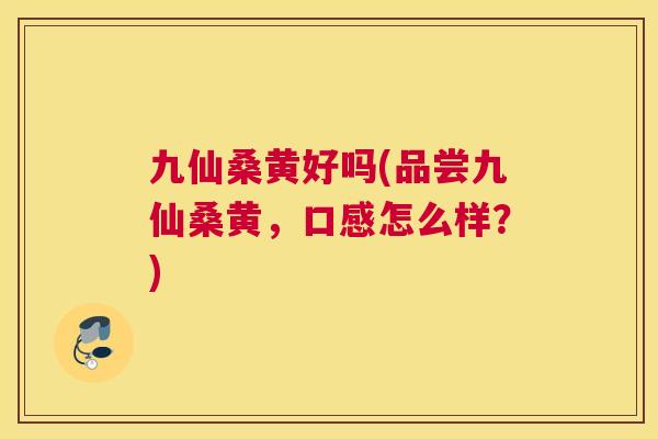 九仙桑黄好吗(品尝九仙桑黄,口感怎么样?) 九仙桑黄好吗(品尝九仙桑黄,口感怎么样?)