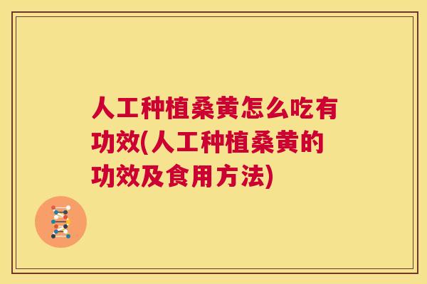 人工种植桑黄怎么吃有功效(人工种植桑黄的功效及食用方法) 人工种植桑黄怎么吃有功效(人工种植桑黄的功效及食用方法)