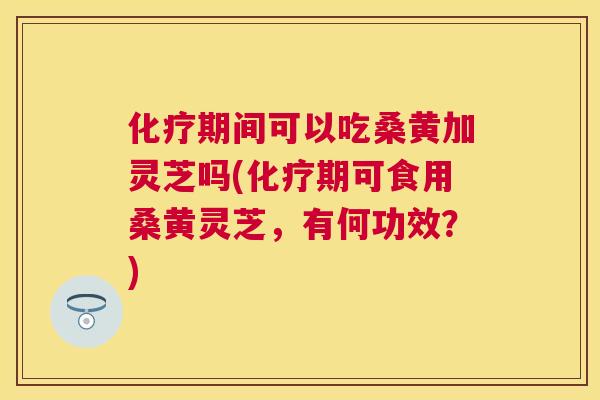 期间可以吃桑黄加灵芝吗(期可食用桑黄灵芝,有何功效?) 期间可以吃桑黄加灵芝吗(期可食用桑黄灵芝,有何功效?)