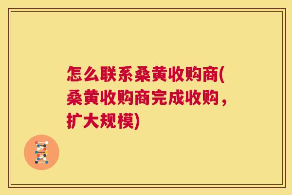 怎么联系桑黄收购商(桑黄收购商完成收购,扩大规模) 怎么联系桑黄收购商(桑黄收购商完成收购,扩大规模)