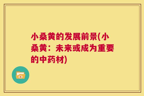 小桑黄的发展前景(小桑黄:未来或成为重要的材) 小桑黄的发展前景(小桑黄:未来或成为重要的材)