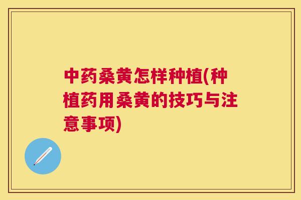 桑黄怎样种植(种植药用桑黄的技巧与注意事项)