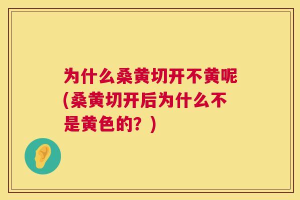 为什么桑黄切开不黄呢(桑黄切开后为什么不是黄色的?) 为什么桑黄切开不黄呢(桑黄切开后为什么不是黄色的?)