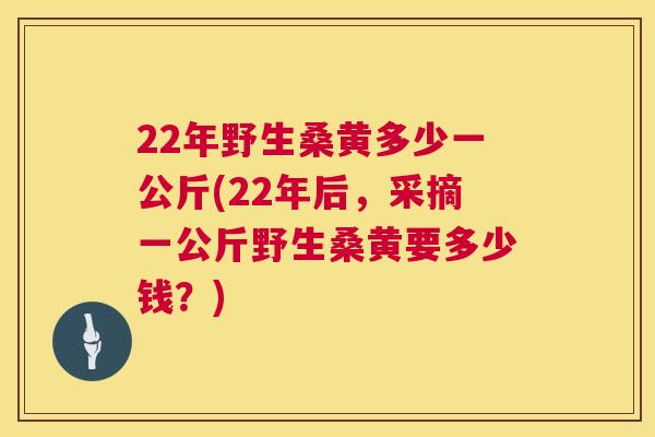 22年野生桑黄多少一公斤(22年后,采摘一公斤野生桑黄要多少钱?) 22年野生桑黄多少一公斤(22年后,采摘一公斤野生桑黄要多少钱?)