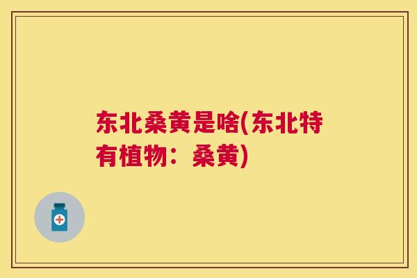 东北桑黄是啥(东北特有植物:桑黄) 东北桑黄是啥(东北特有植物:桑黄)