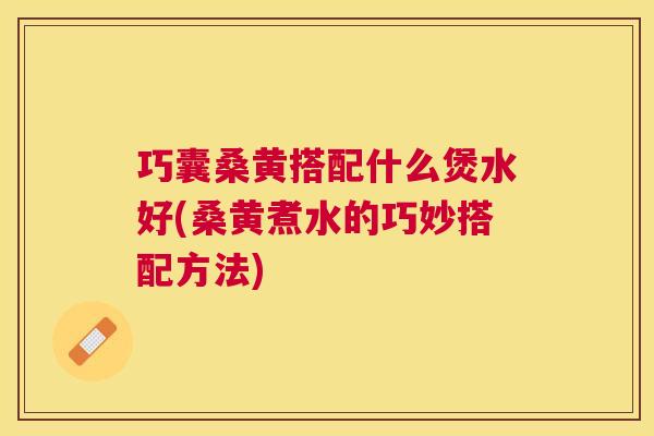 巧囊桑黄搭配什么煲水好(桑黄煮水的巧妙搭配方法) 巧囊桑黄搭配什么煲水好(桑黄煮水的巧妙搭配方法)