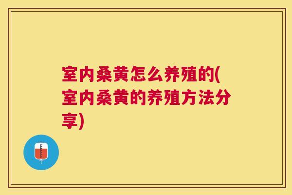 室内桑黄怎么养殖的(室内桑黄的养殖方法分享) 室内桑黄怎么养殖的(室内桑黄的养殖方法分享)
