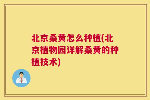 北京桑黄怎么种植(北京植物园详解桑黄的种植技术) 北京桑黄怎么种植(北京植物园详解桑黄的种植技术)