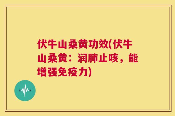 伏牛山桑黄功效(伏牛山桑黄:润止咳,能增强力) 伏牛山桑黄功效(伏牛山桑黄:润止咳,能增强力)