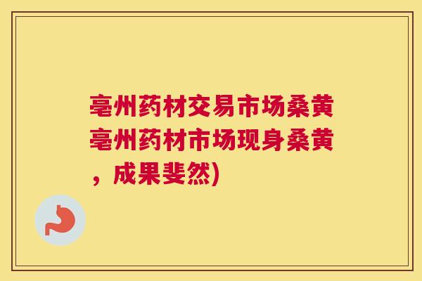 亳州药材交易市场桑黄亳州药材市场现身桑黄,成果斐然) 亳州药材交易市场桑黄亳州药材市场现身桑黄,成果斐然)