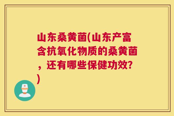 山东桑黄菌(山东产富含物质的桑黄菌,还有哪些保健功效?) 山东桑黄菌(山东产富含物质的桑黄菌,还有哪些保健功效?)