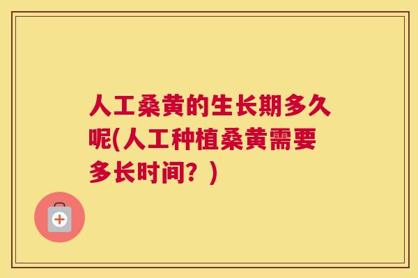 人工桑黄的生长期多久呢(人工种植桑黄需要多长时间？)