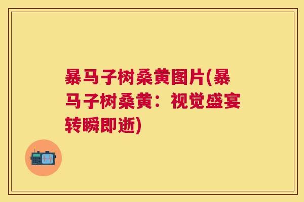 暴马子树桑黄图片(暴马子树桑黄:视觉盛宴转瞬即逝) 暴马子树桑黄图片(暴马子树桑黄:视觉盛宴转瞬即逝)