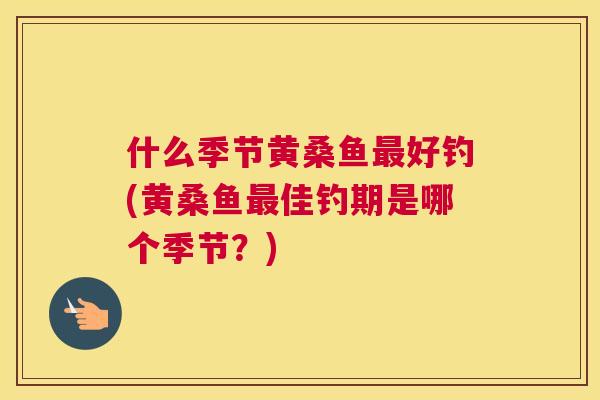 什么季节黄桑鱼好钓(黄桑鱼佳钓期是哪个季节?) 什么季节黄桑鱼好钓(黄桑鱼佳钓期是哪个季节?)