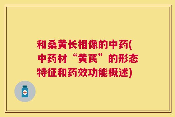 和桑黄长相像的(材“黄芪”的形态特征和功能概述) 和桑黄长相像的(材“黄芪”的形态特征和功能概述)