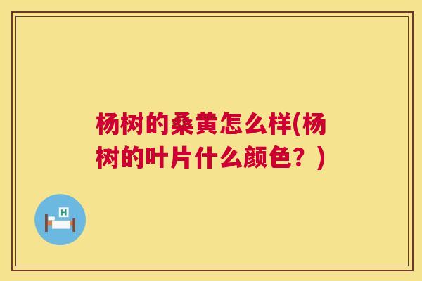杨树的桑黄怎么样(杨树的叶片什么颜色?) 杨树的桑黄怎么样(杨树的叶片什么颜色?)