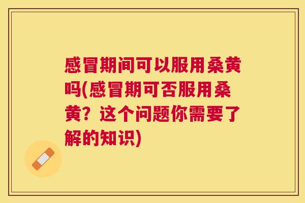 期间可以服用桑黄吗(期可否服用桑黄？这个问题你需要了解的知识)