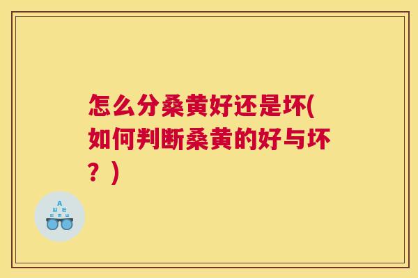 怎么分桑黄好还是坏(如何判断桑黄的好与坏？)