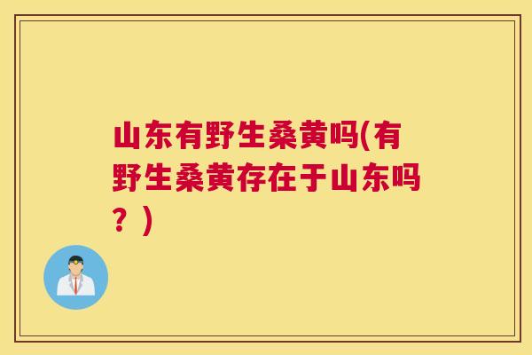 山东有野生桑黄吗(有野生桑黄存在于山东吗?) 山东有野生桑黄吗(有野生桑黄存在于山东吗?)