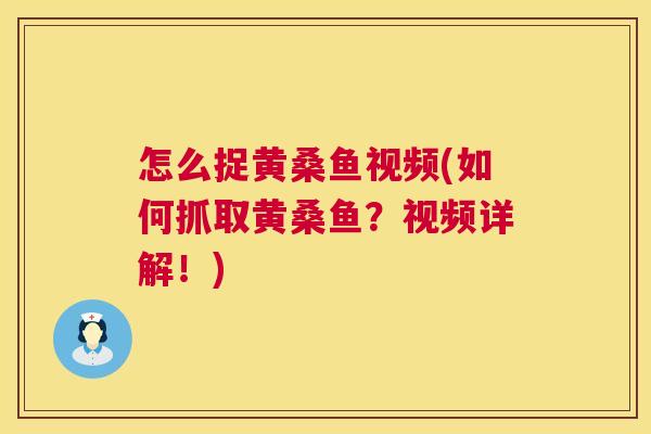 怎么捉黄桑鱼视频(如何抓取黄桑鱼?视频详解!) 怎么捉黄桑鱼视频(如何抓取黄桑鱼?视频详解!)