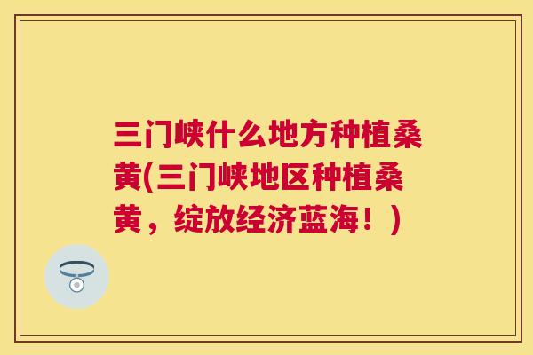 三门峡什么地方种植桑黄(三门峡地区种植桑黄,绽放经济蓝海!) 三门峡什么地方种植桑黄(三门峡地区种植桑黄,绽放经济蓝海!)