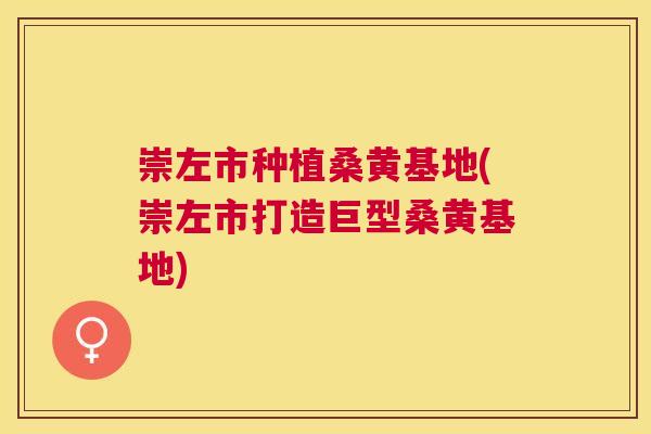 崇左市种植桑黄基地(崇左市打造巨型桑黄基地) 崇左市种植桑黄基地(崇左市打造巨型桑黄基地)