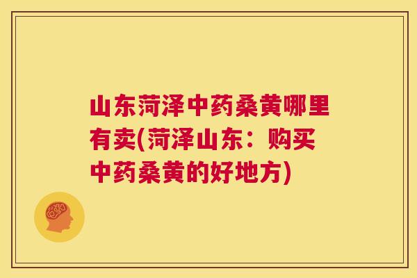 山东菏泽桑黄哪里有卖(菏泽山东:购买桑黄的好地方) 山东菏泽桑黄哪里有卖(菏泽山东:购买桑黄的好地方)