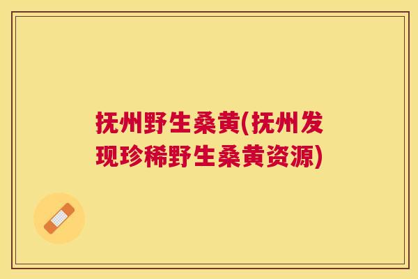 抚州野生桑黄(抚州发现珍稀野生桑黄资源) 抚州野生桑黄(抚州发现珍稀野生桑黄资源)