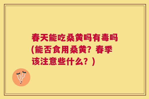 春天能吃桑黄吗有毒吗(能否食用桑黄?春季该注意些什么?) 春天能吃桑黄吗有毒吗(能否食用桑黄?春季该注意些什么?)