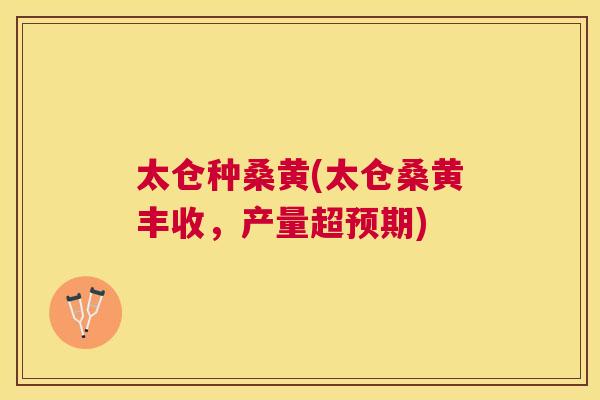 太仓种桑黄(太仓桑黄丰收,产量超预期) 太仓种桑黄(太仓桑黄丰收,产量超预期)