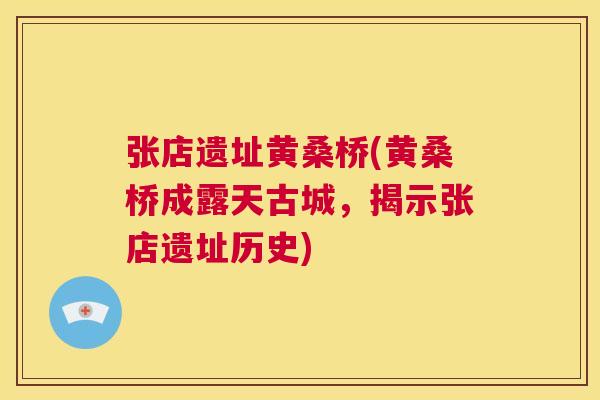 张店遗址黄桑桥(黄桑桥成露天古城,揭示张店遗址历史) 张店遗址黄桑桥(黄桑桥成露天古城,揭示张店遗址历史)