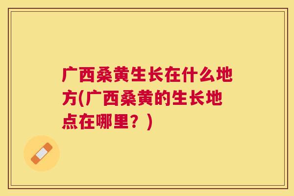广西桑黄生长在什么地方(广西桑黄的生长地点在哪里?) 广西桑黄生长在什么地方(广西桑黄的生长地点在哪里?)