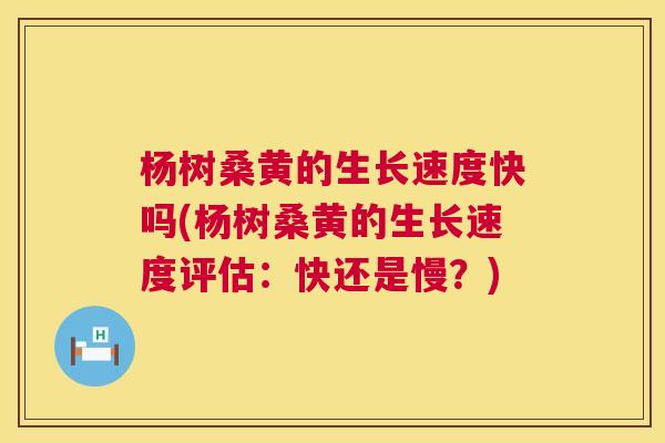 杨树桑黄的生长速度快吗(杨树桑黄的生长速度评估:快还是慢?) 杨树桑黄的生长速度快吗(杨树桑黄的生长速度评估:快还是慢?)
