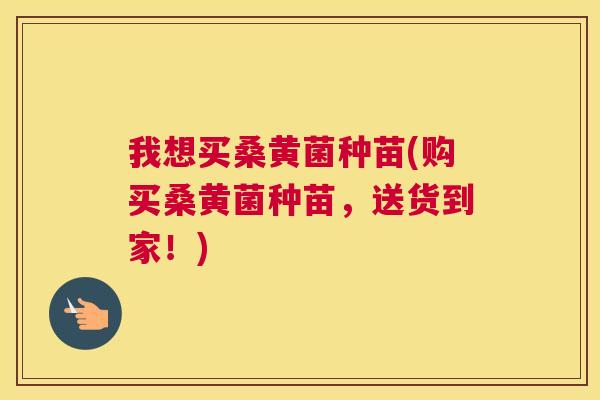 我想买桑黄菌种苗(购买桑黄菌种苗,送货到家!) 我想买桑黄菌种苗(购买桑黄菌种苗,送货到家!)