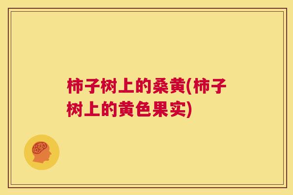 柿子树上的桑黄(柿子树上的黄色果实) 柿子树上的桑黄(柿子树上的黄色果实)
