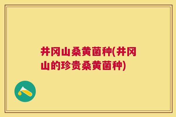 井冈山桑黄菌种(井冈山的珍贵桑黄菌种) 井冈山桑黄菌种(井冈山的珍贵桑黄菌种)