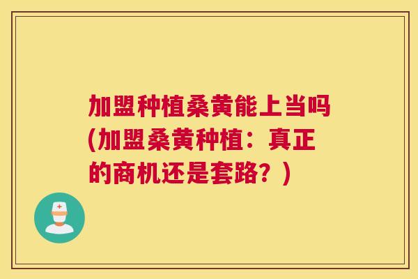 加盟种植桑黄能上当吗(加盟桑黄种植:真正的商机还是套路?) 加盟种植桑黄能上当吗(加盟桑黄种植:真正的商机还是套路?)