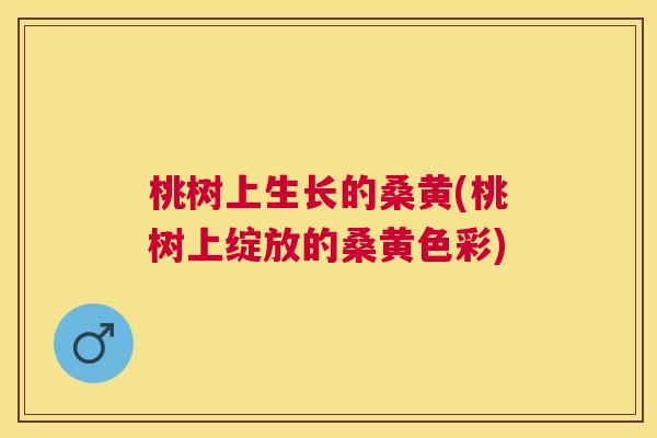 桃树上生长的桑黄(桃树上绽放的桑黄色彩) 桃树上生长的桑黄(桃树上绽放的桑黄色彩)