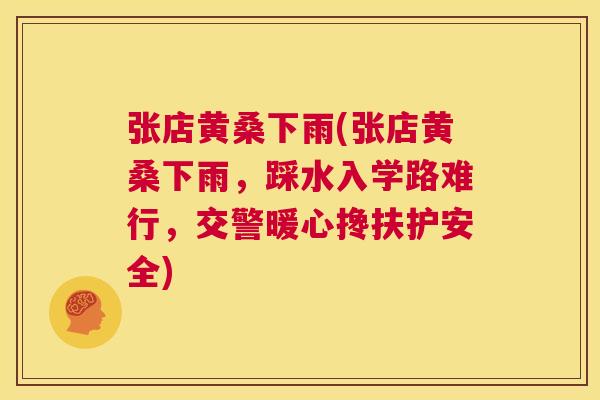 张店黄桑下雨(张店黄桑下雨,踩水入学路难行,交警暖心搀扶护安全) 张店黄桑下雨(张店黄桑下雨,踩水入学路难行,交警暖心搀扶护安全)