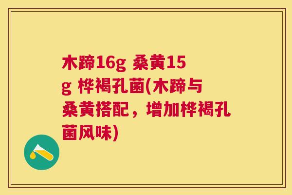 木蹄16g 桑黄15g 桦褐孔菌(木蹄与桑黄搭配，增加桦褐孔菌风味)
