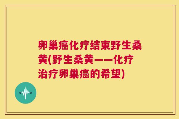 卵巢结束野生桑黄(野生桑黄——卵巢的希望) 卵巢结束野生桑黄(野生桑黄——卵巢的希望)