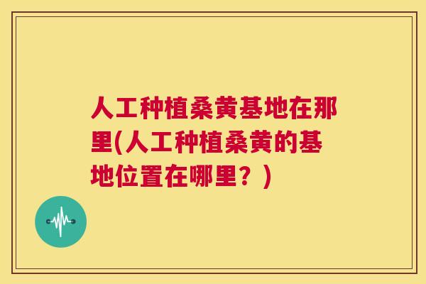 人工种植桑黄基地在那里(人工种植桑黄的基地位置在哪里?) 人工种植桑黄基地在那里(人工种植桑黄的基地位置在哪里?)