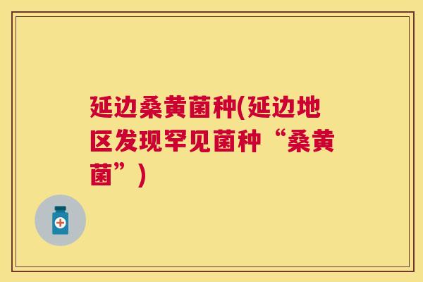 延边桑黄菌种(延边地区发现罕见菌种“桑黄菌”)