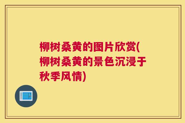 柳树桑黄的图片欣赏(柳树桑黄的景色沉浸于秋季风情) 柳树桑黄的图片欣赏(柳树桑黄的景色沉浸于秋季风情)