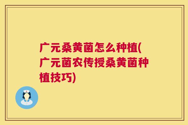 广元桑黄菌怎么种植(广元菌农传授桑黄菌种植技巧) 广元桑黄菌怎么种植(广元菌农传授桑黄菌种植技巧)