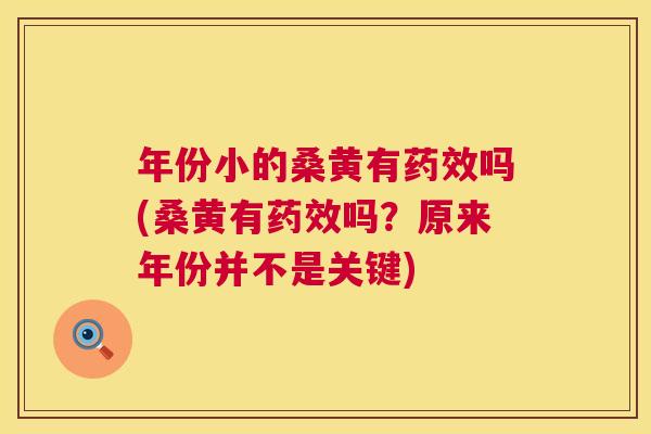 年份小的桑黄有吗(桑黄有吗？原来年份并不是关键)