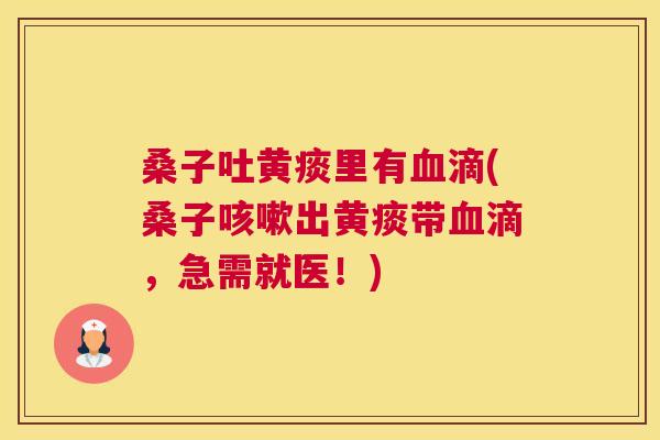 桑子吐黄痰里有滴(桑子出黄痰带滴,急需就医!) 桑子吐黄痰里有滴(桑子出黄痰带滴,急需就医!)